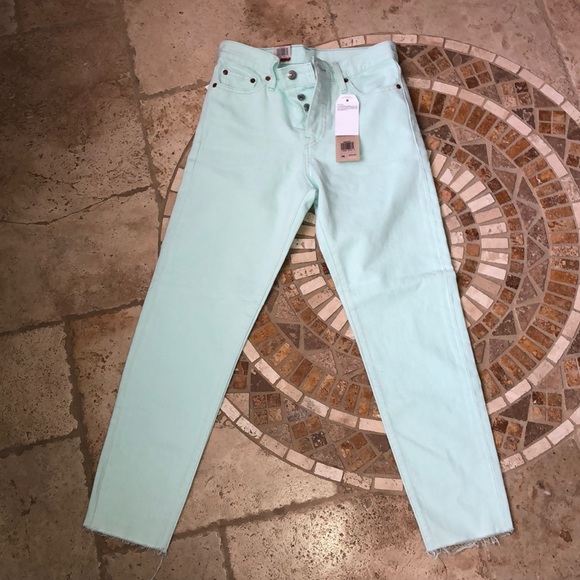 mint green levis